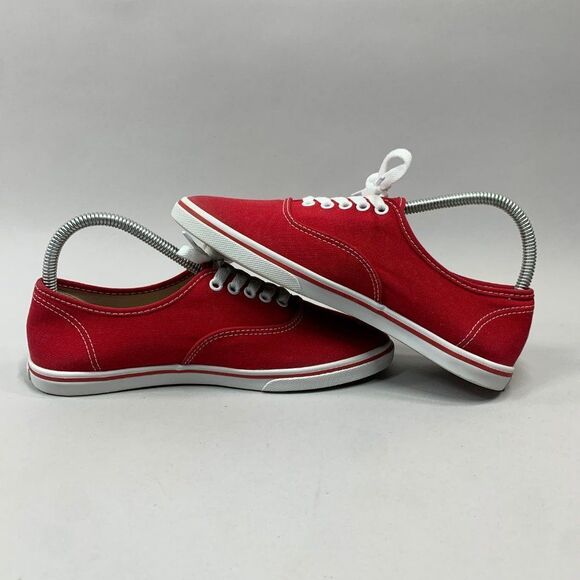 Vans Shoes Women's Size 5.5 Red Canvas Low Classic Casual Athletic Sneakers‎ - Picture 7 of 10